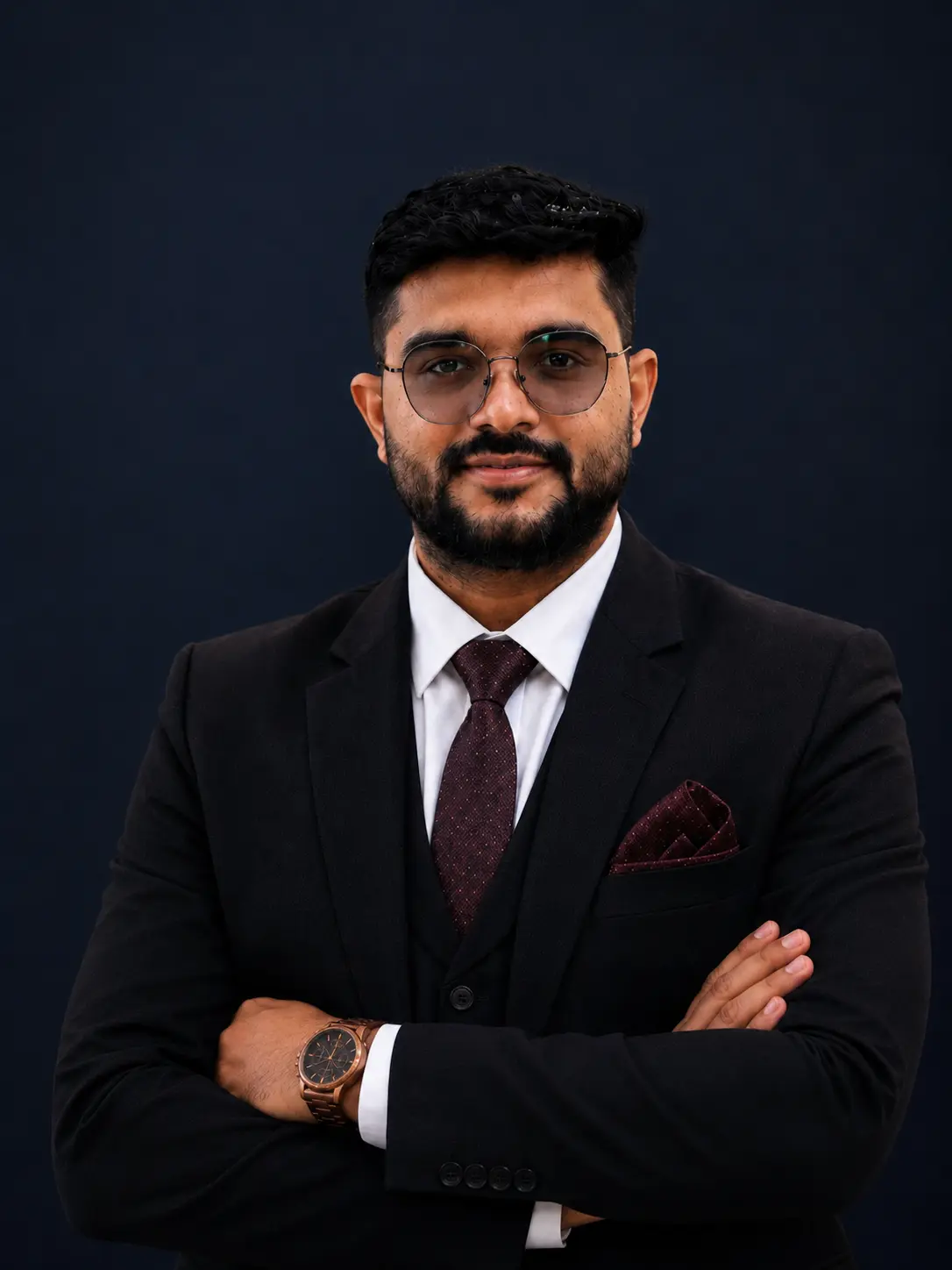 CEO & Founder of Kotval Enterprise, seated at the office desk